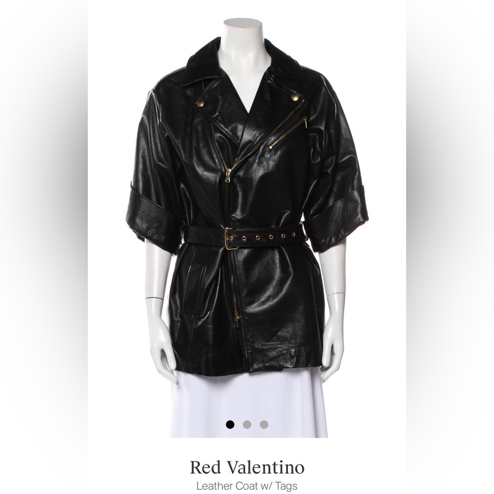 Red Valentino  leather coat with tag